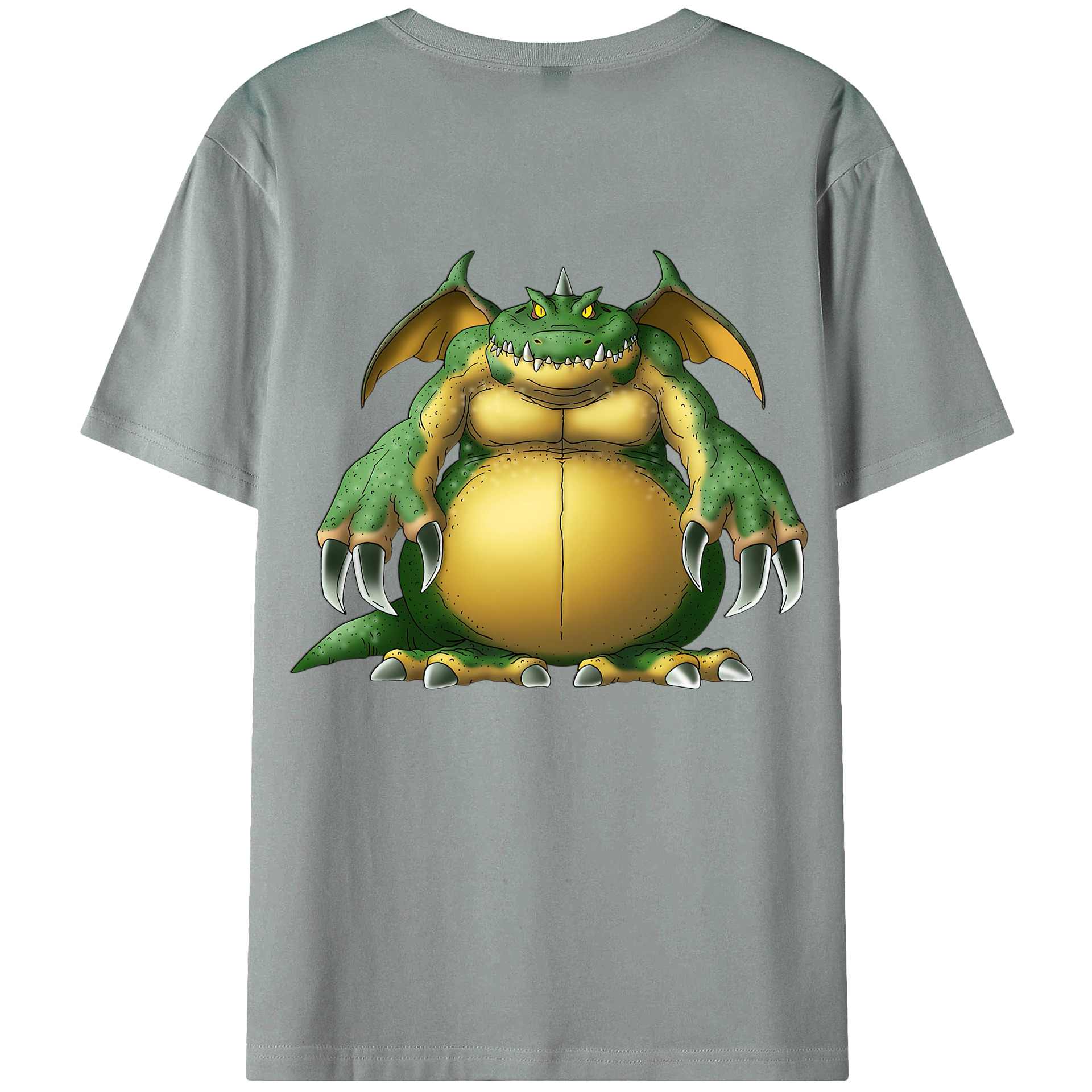 （画像用） ドラゴンクエスト Doragon Kuesuto Dragon Quest 綿100％ メンズ半袖Tシャツ（バックプリント） 通気性